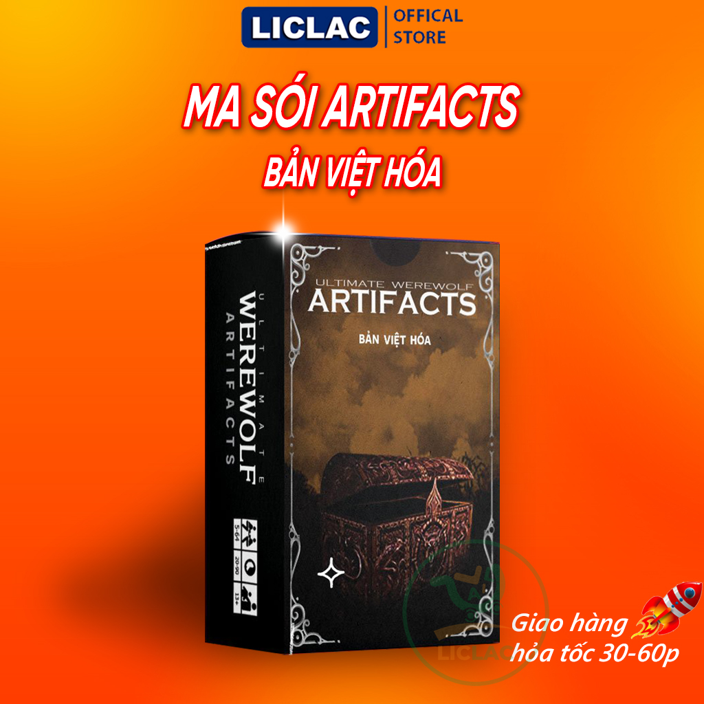 Bài ma sói artifacts - cổ vật huyền thoại bàn mở rộng của ma sói ultimate, trò chơi giải trí board game - liclac
