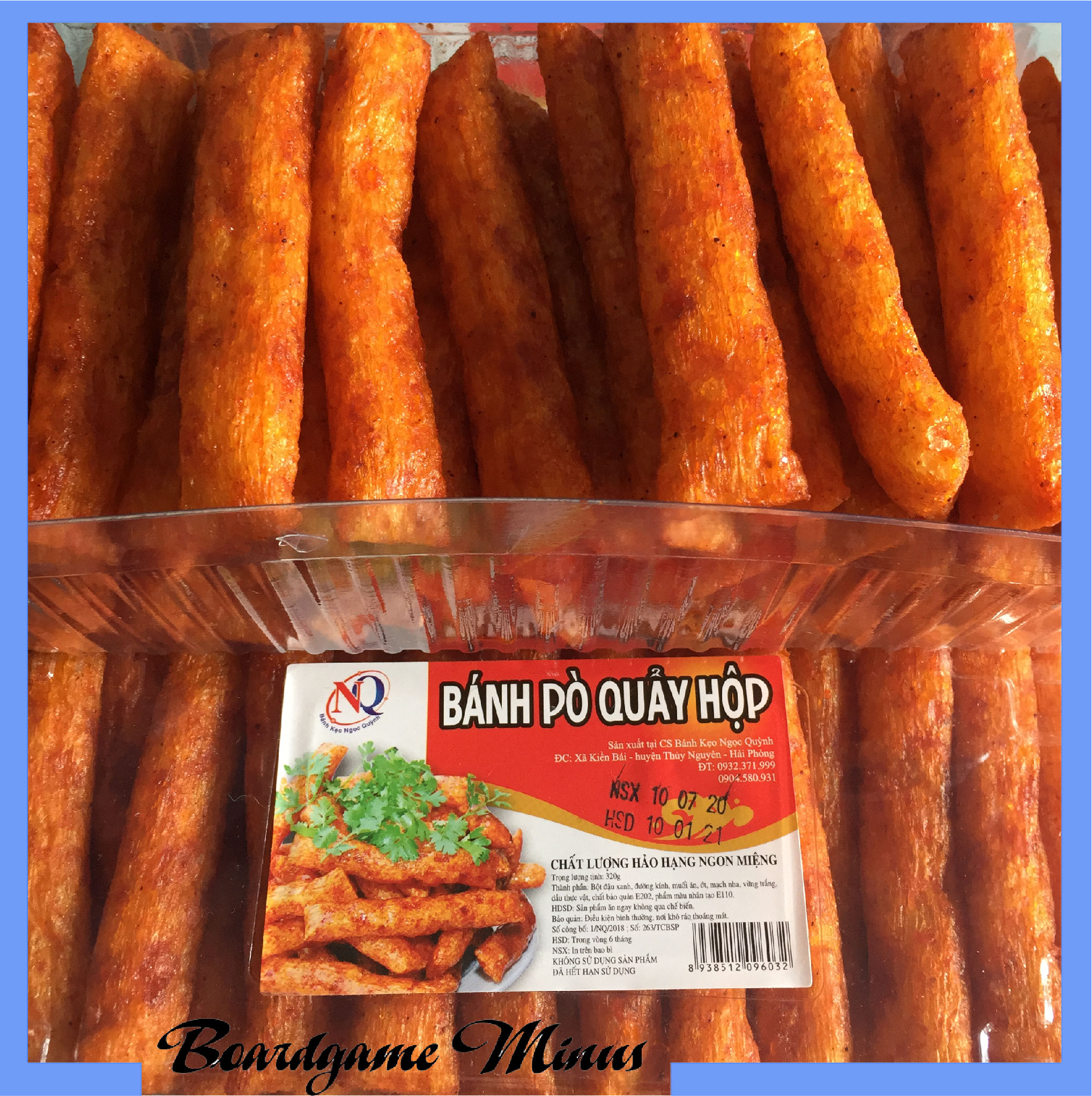 Hộp bánh Snack Bò quẩy hộp - Snack ăn vặt thơm ngon mùi vị tuổi thơ