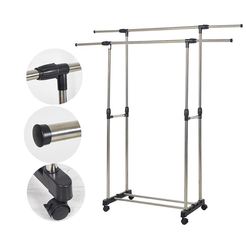 Giảm Giá Cách Lắp Đặt Dàn Phơi Quần Áo 2 Tầng Inox Có Bánh Xe Di Động, Giá  Phơi Quần Áo Đôi Thiết Kế Thông Minh, Lắp Ráp Nhỏ Gọn, Dễ Dàng