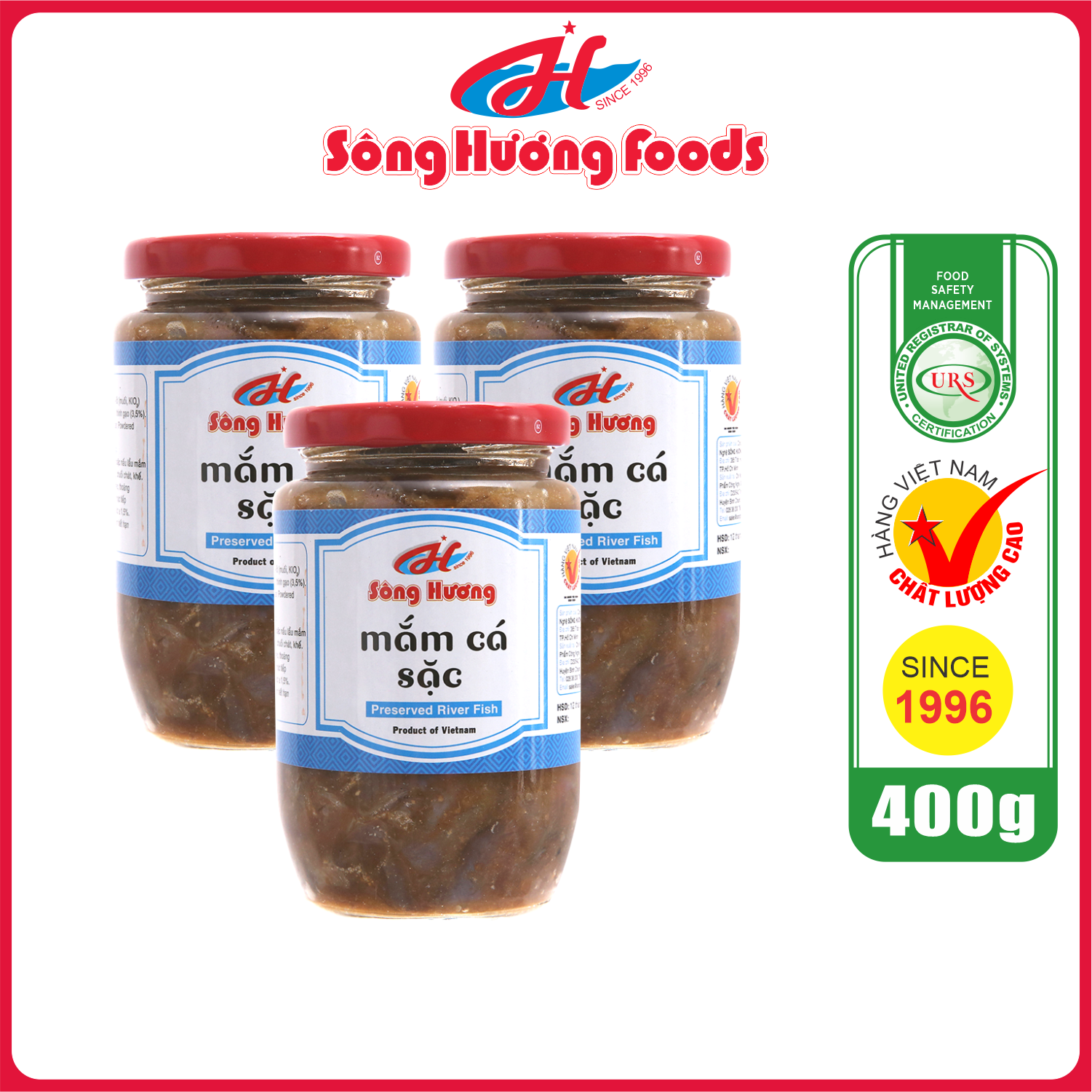 3 hũ mắm cá sặc sông hương foods hũ 400g - nấu lẩu mắm , chưng trứng , mắm chưng, bún