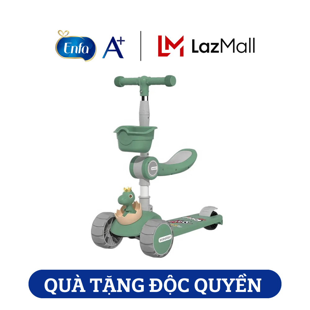 [Qùa tặng Enfa] Đồ chơi xe scooter 2 trong 1 động vật (giao mẫu ngẫu nhiên)