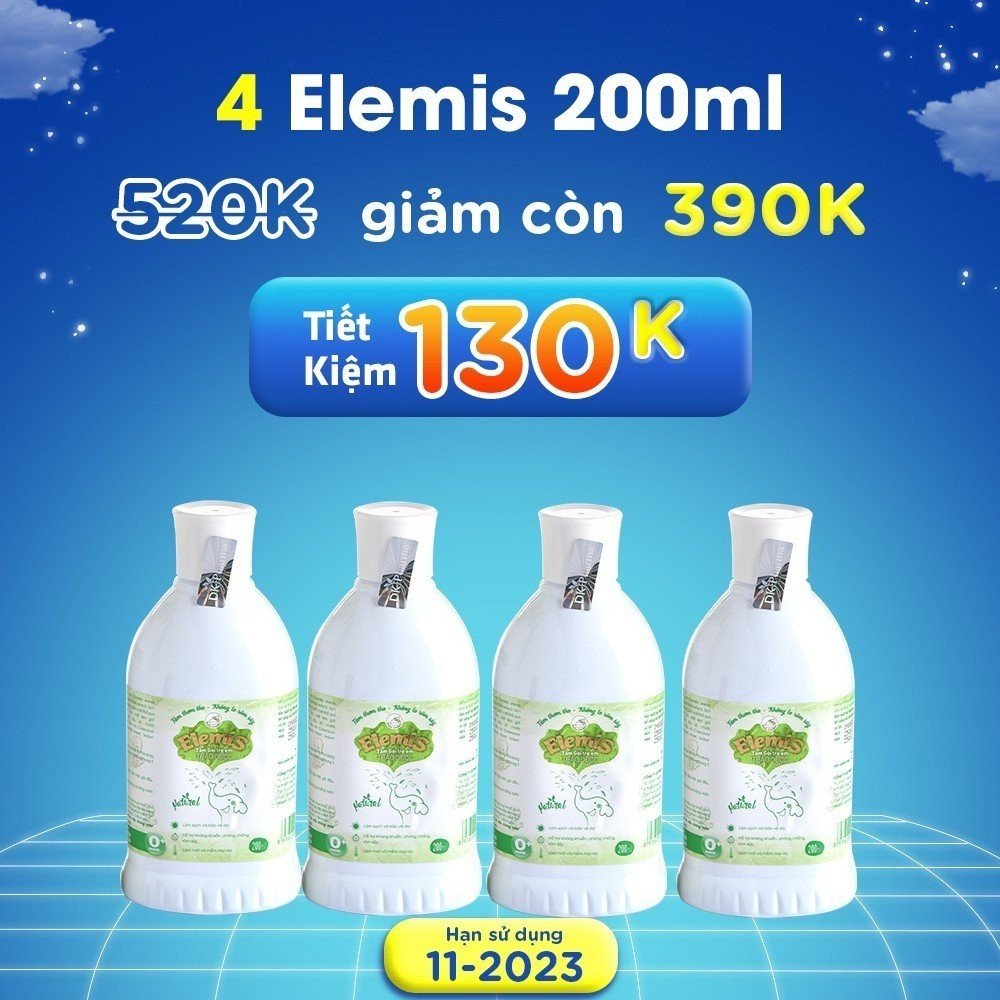 Sữa tắm gội thảo dược không bọt cho trẻ sơ sinh và trẻ nhỏ Elemis