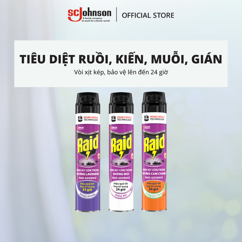RAID Combo 5 Xịt Côn Trùng 520MLx5