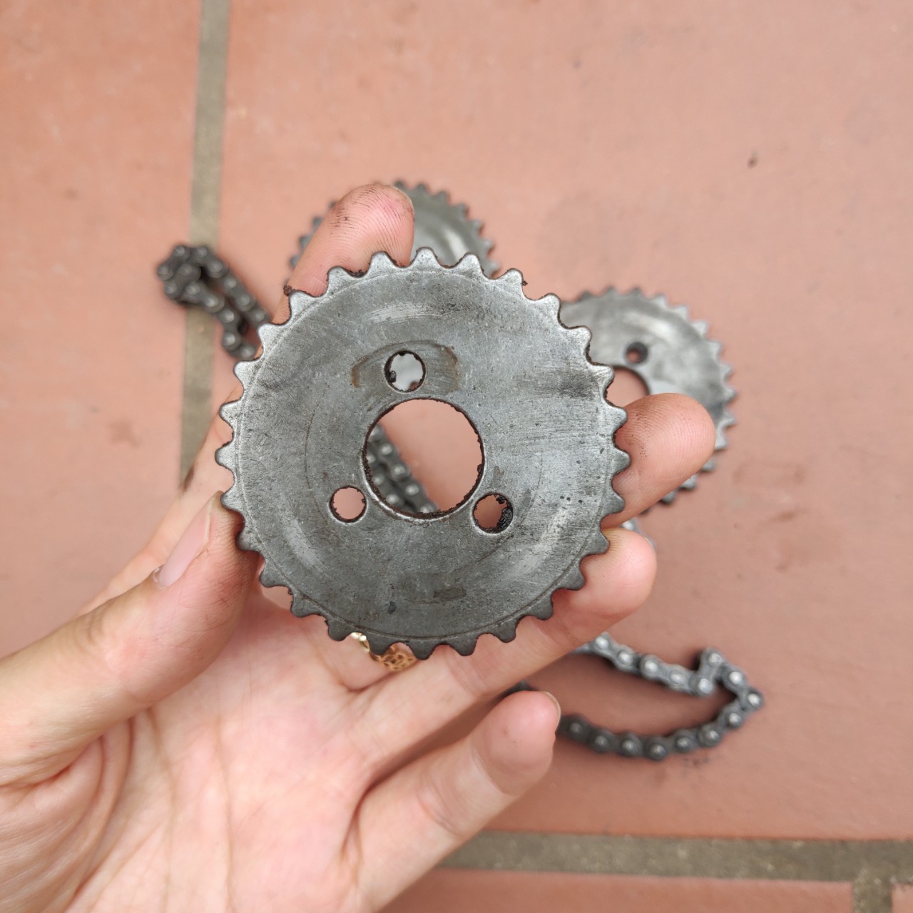 Nhông đĩa cam chế lò quay, chế xiên nướng