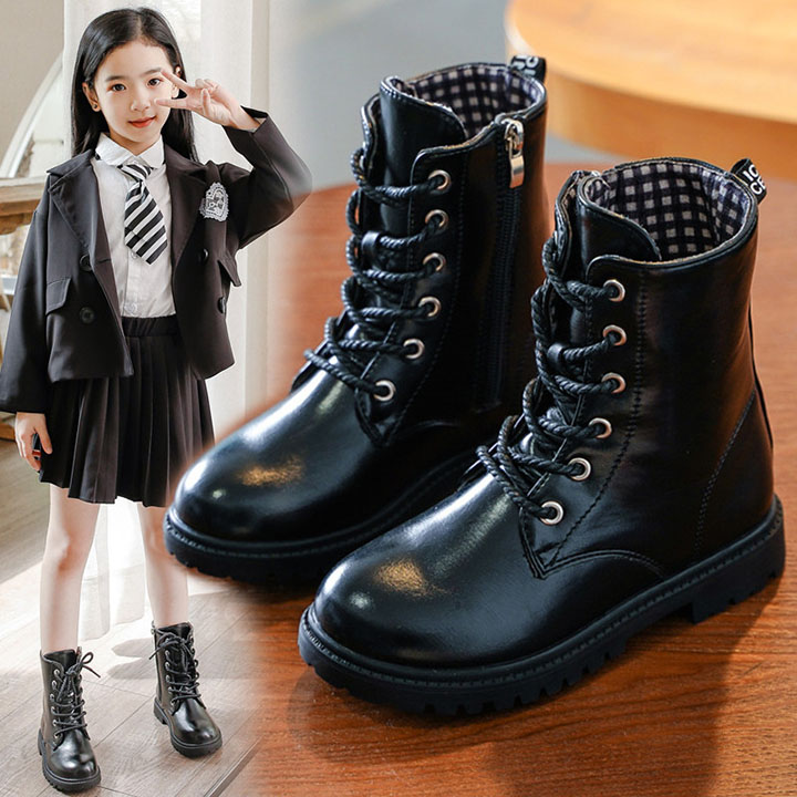 Giày boot cho bé gái, bé trai từ 3-12 tuổi cổ cao thời trang cá tính nhẹ êm BO03