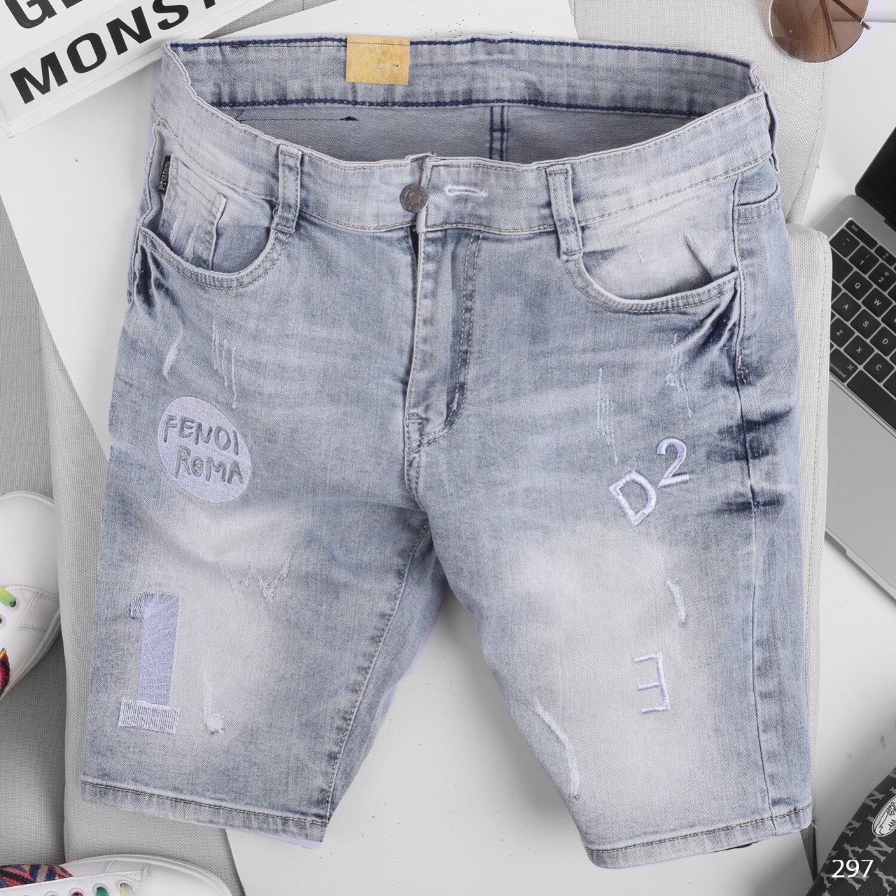 Quần short nam quần sọt nam quần sort nam quần short jean nam rách hàn quốc quần short jean nam rách kiểu quần short jean nam vải jean co giãn thời trang miafashion – qsjnmia044
