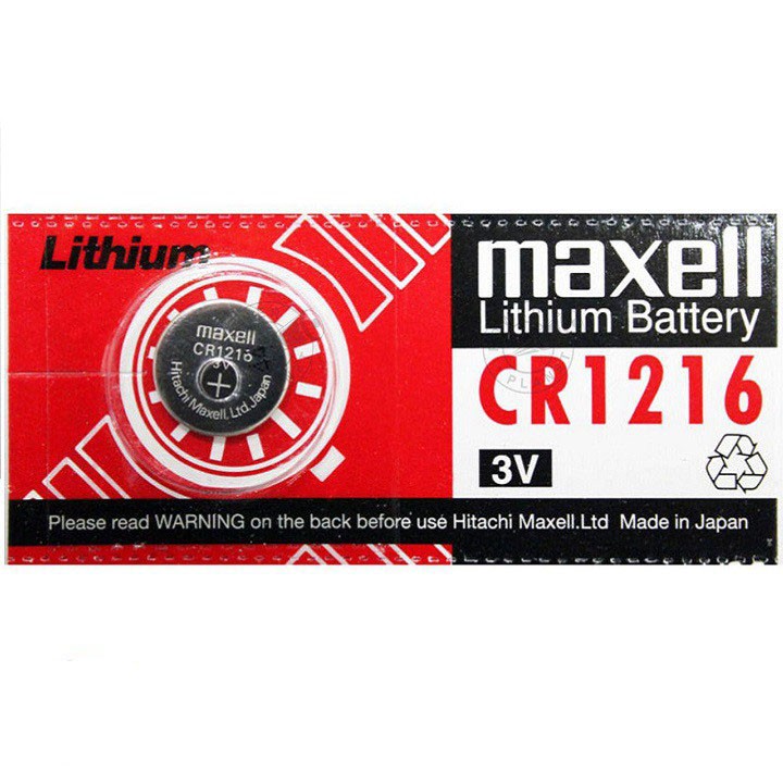 Vỉ pin cr1216 1216 maxell lithium 3v chính hãng japan