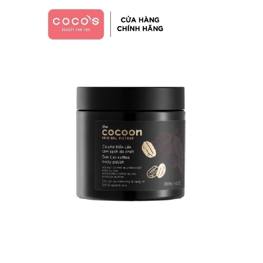 Tẩy tế bào chết cơ thế Cocoon Dak Lak Coffee Body Polish 200ml