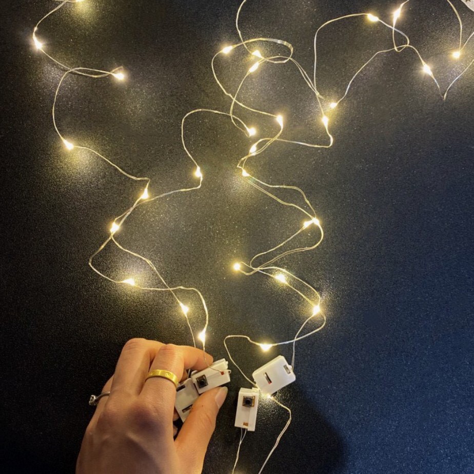 đèn fairy light đèn đom đóm 3 chế độ nháy, sẵn pin 1m-2m-3m5 trang trí khung hộp, khung ảnh