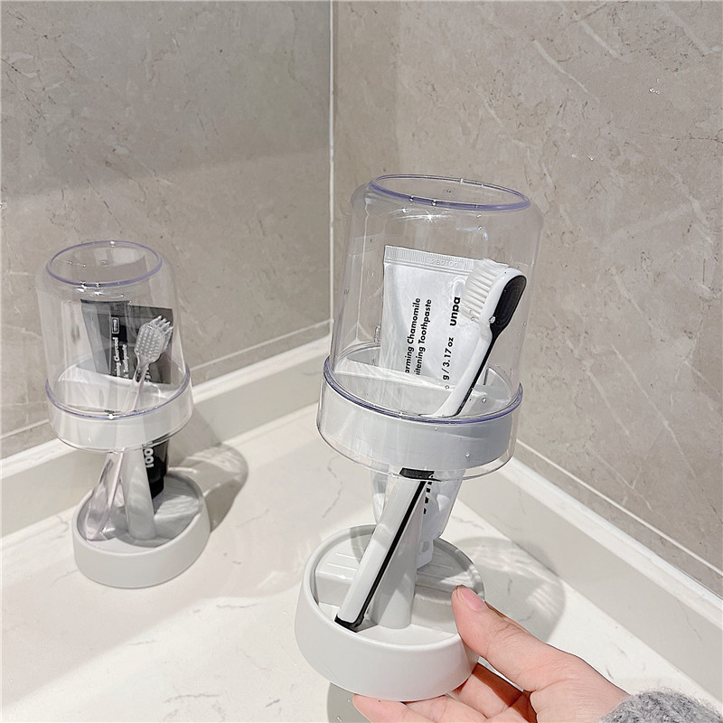 Giá bàn chải đánh răng chạy điện đánh răng cốc đánh sinh viên trẻ em Nước súc miệng ổ lưu trữ di động Bộ hộp