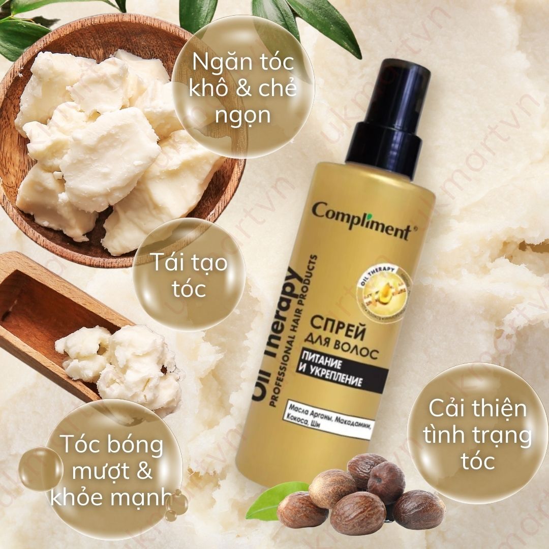Xịt Dưỡng Tóc Compliment Oil Treatment Nuôi Dưỡng Và Dưỡng Ẩm Tóc 200 ml |  Lazada.vn