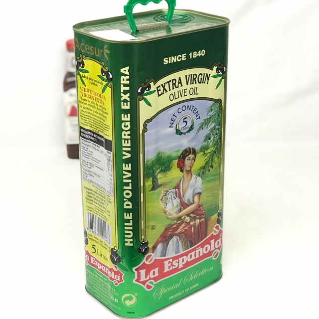 Dầu Oliu Extra virgin 5 Lit La Espanola - Nhập khẩu Tây Ban Nha - date mới