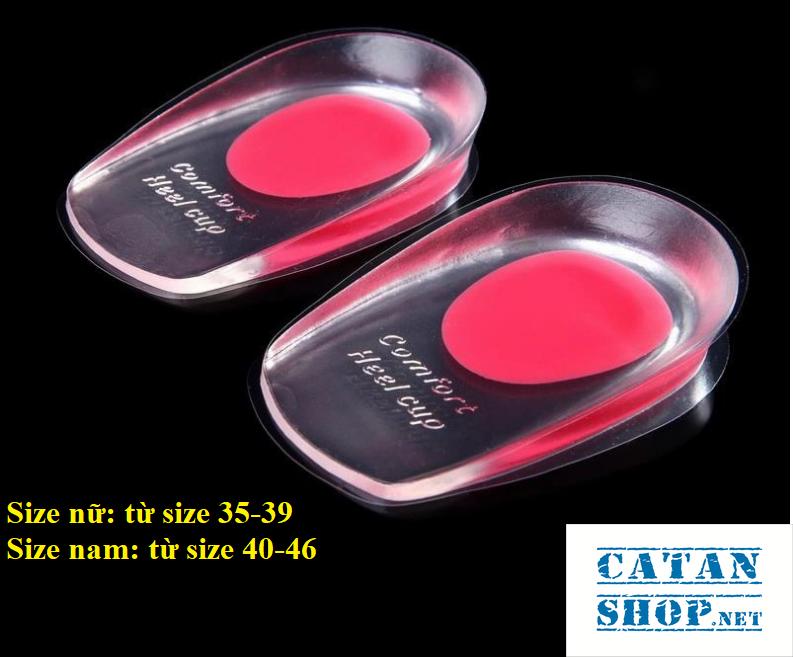 Lót giày tăng chiều cao silicon 1.5cm bảo vệ gót chân phòng ngừa giảm đau gai gót chân chai chân GD240-LGiayBVKD