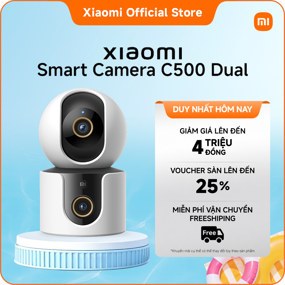 Xiaomi Smart Camera C500 Dual Camera kép liên kết với AI, phát hiện thông minh và chất lượng hình ảnh vượt trội
