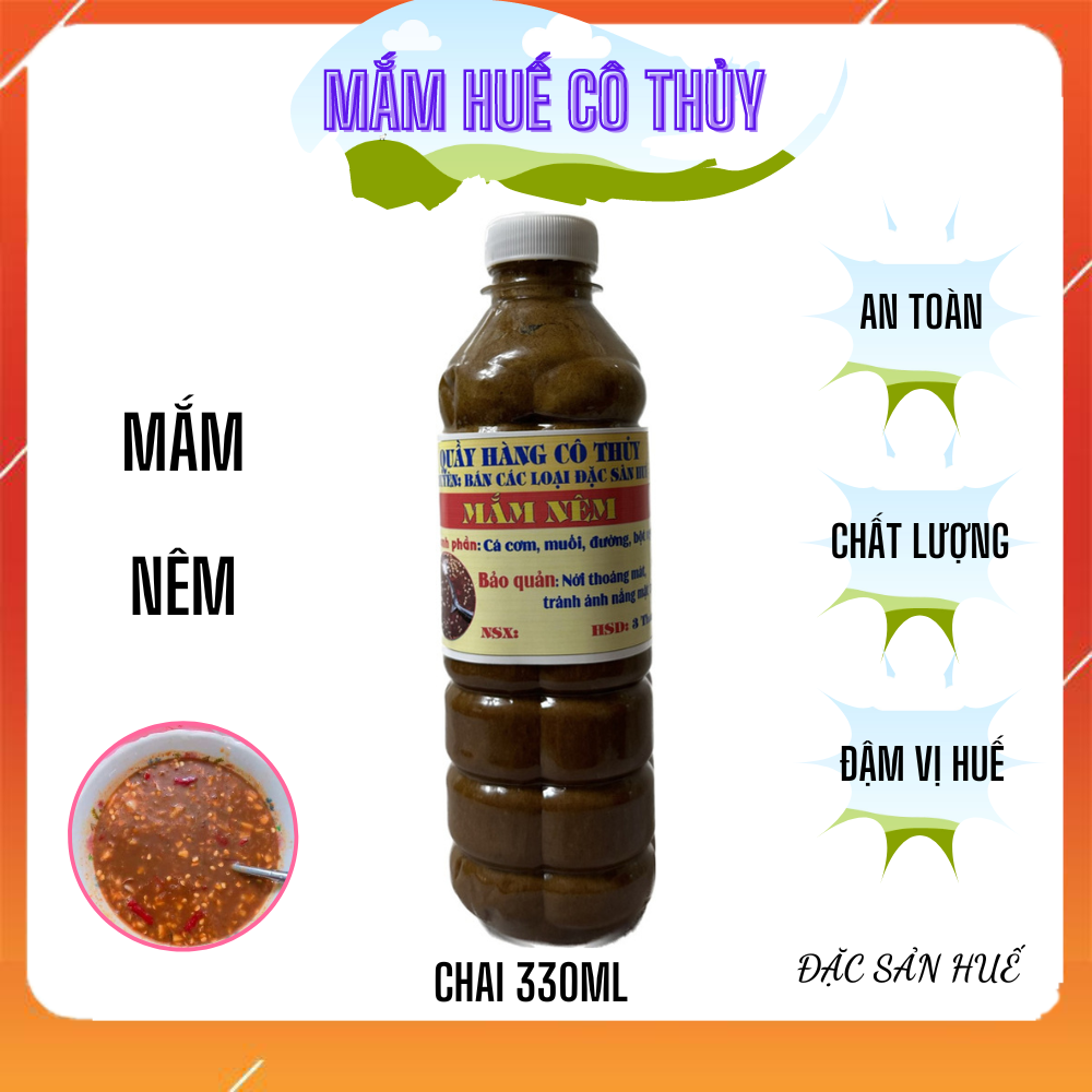 Mắm nêm huế chai 330ml - mắm huế cô thủy