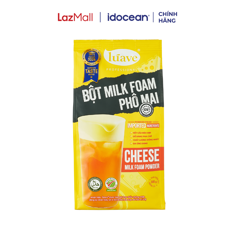Bột Milk Foam Phô Mai LÚAVE 500G - Pha Chế Váng Sữa Kem Cheese, Kết Hợp Với Trà Sữa, Trà Trái Cây, Cà Phê,...