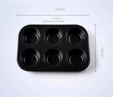 Khuôn nướng bánh cupcake và Muffin chống dính 6 ô