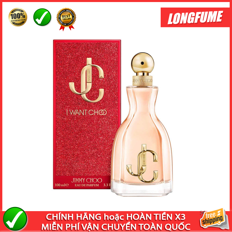 Nước hoa nữ Jimmy Choo I Want Choo EDP 100ml Mẫu mới - Longfume Store Nước hoa Châu Âu chính hiệu bán chạy Thế Giới