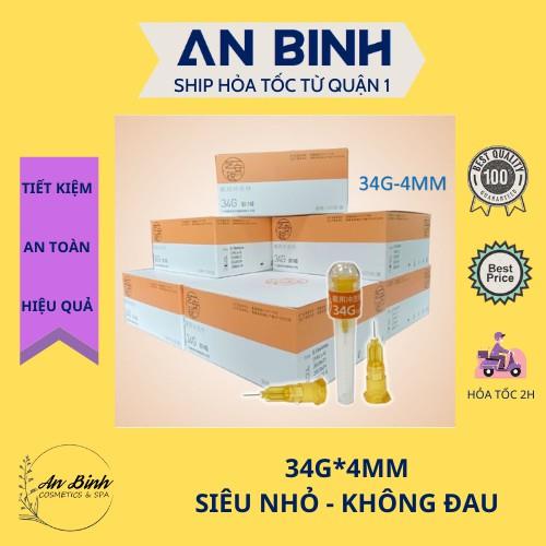 (Q1-HCM)  10 TẶNG 1  Đầu Kim Meso 34G-4mm   Kim Siêu Nhỏ 34G Chuyên Tiêm Vùng Mắt