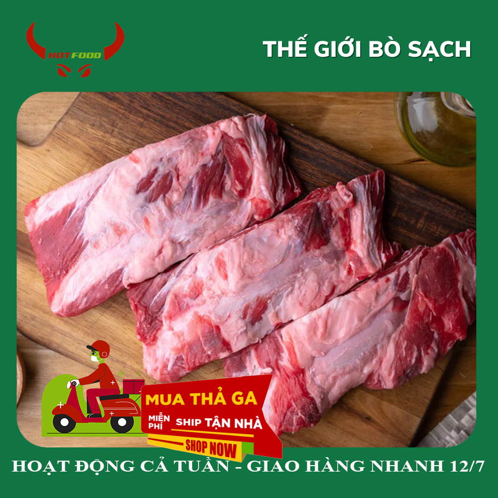 [ Miễn Phí Giao Hàng ][ Miễn Phí Giao Hàng ] Xương Sườn Bò Mỹ  Làm Đa Dạng Món Hầm, Súp, Nước Lèo Bún, Phở Hoặc Món Nướng, … - 1kg - [ Giao Nhanh HCM ]