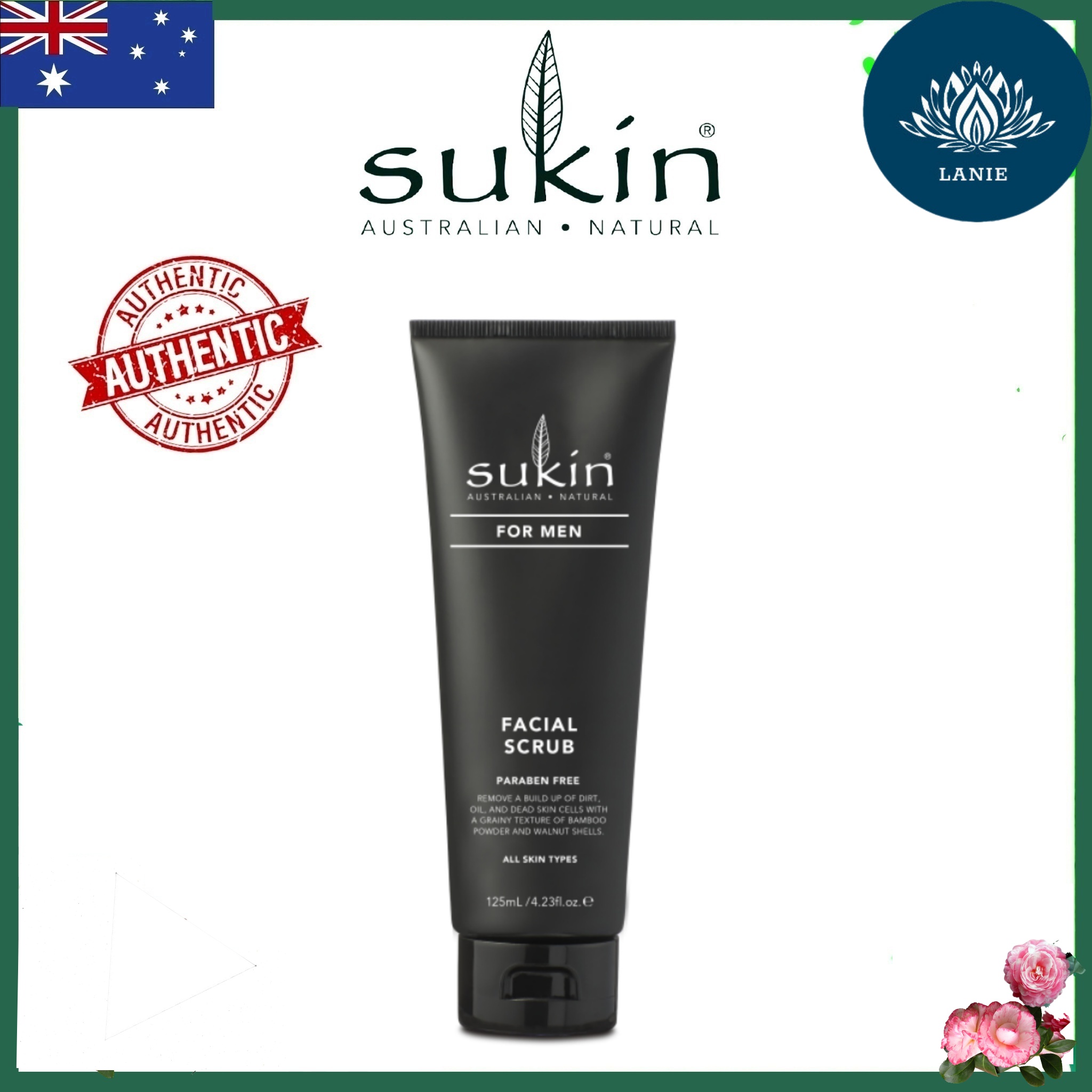 Kem tẩy tế bào chết dành cho nam Sukin For Men Facial Scrub 125ml