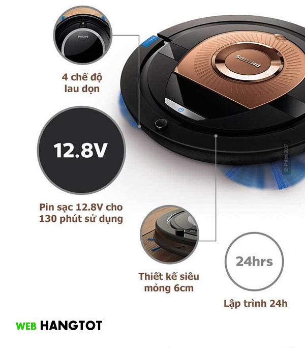 Robot hút bụi thông minh philips fc8776 - hàng nhập khẩu giống robot hút bụi thông minh xiaomi mi roborock gen 2 - s50 / s51 / s52 / s55
