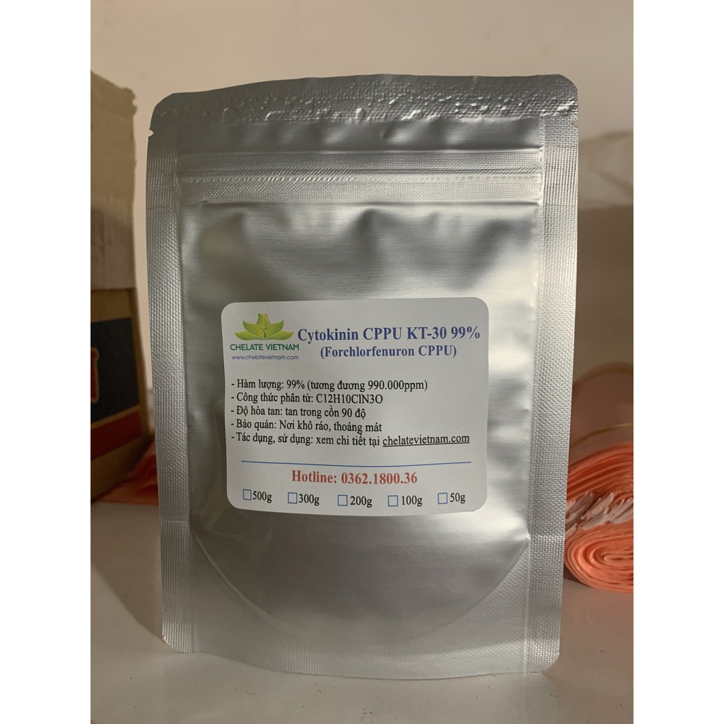 Cytokinin CPPU KT-30 99% (Tăng kích thước trái cây) Forchlorfenuron (gói 50g)