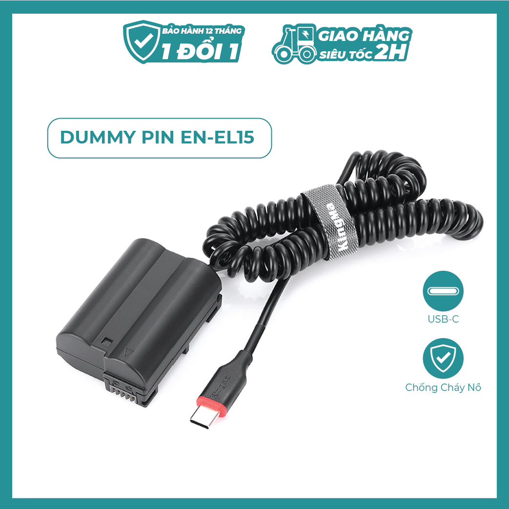 Pin ảo/ giả pin/ pin dummy kingma cho nikon en-el15