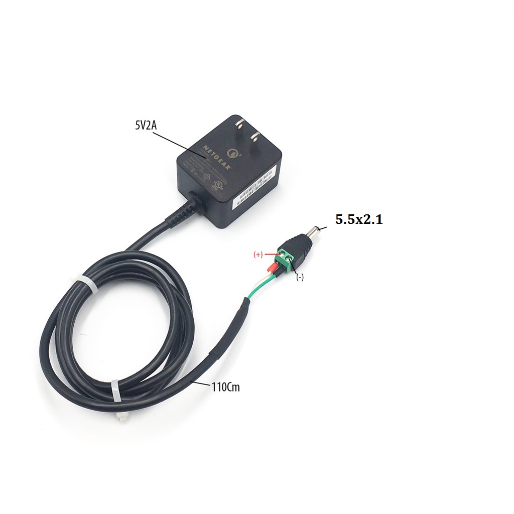 Nguồn adapter 5v2a dc5.5x2.1mm netgear kéo 4a cục chuyển nguồn 220v về 5v 2a