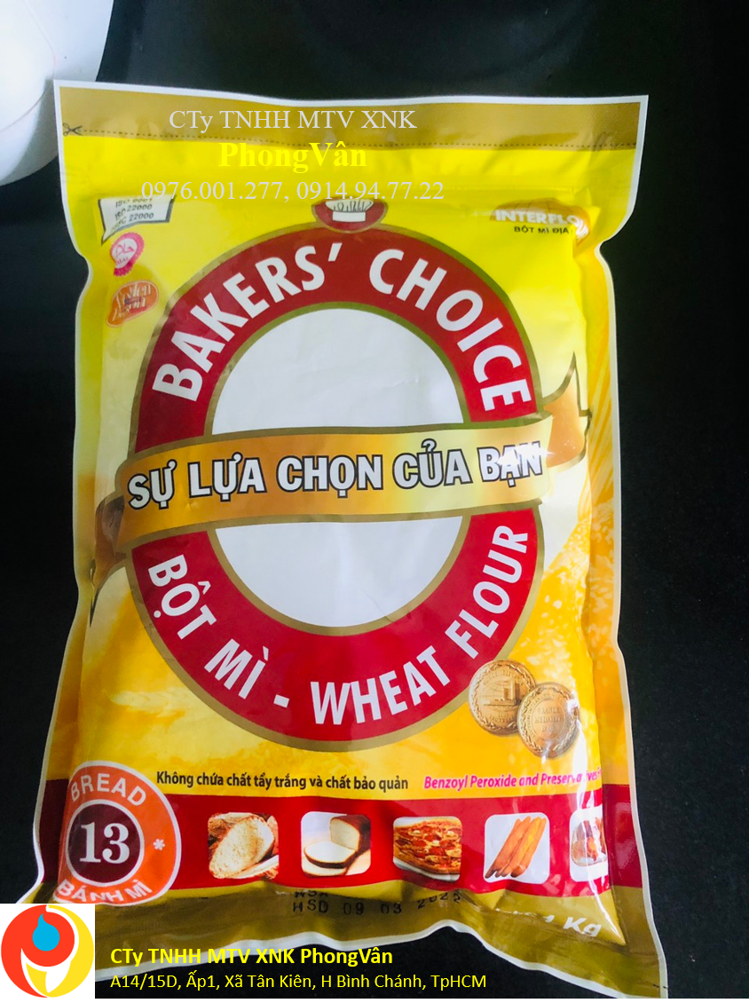 (HCM) Bột Mì bakers Choice số 13 - bột làm bánh mì, hàm lượng Protein  13%