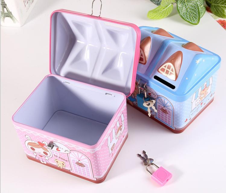 [ ỐNG HEO ĐỰNG TIỀN ] - KÉT SẮT MINI HÌNH NGÔI NHÀ - ỐNG HEO TIẾT KIỆM - KÉT SẮT MINI CÓ KHOÁ