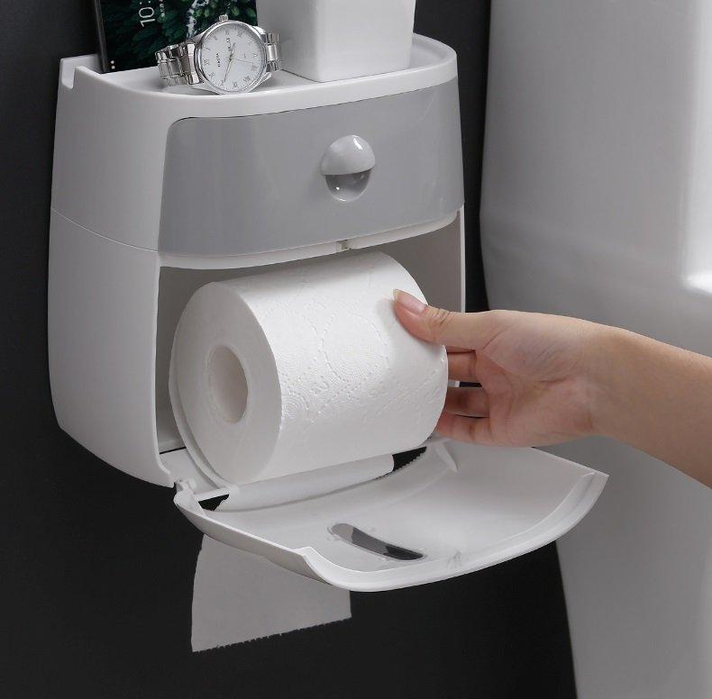 Hộp đựng Giấy Vệ Sinh ECOCO Cao cấp 2 tầng - Đa năng, Sang trọng, Tiện dụng