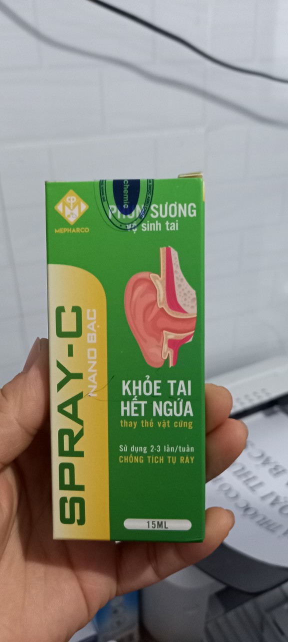 SPRAY-C phun sương vệ sinh tai, khỏe tai hết ngứa