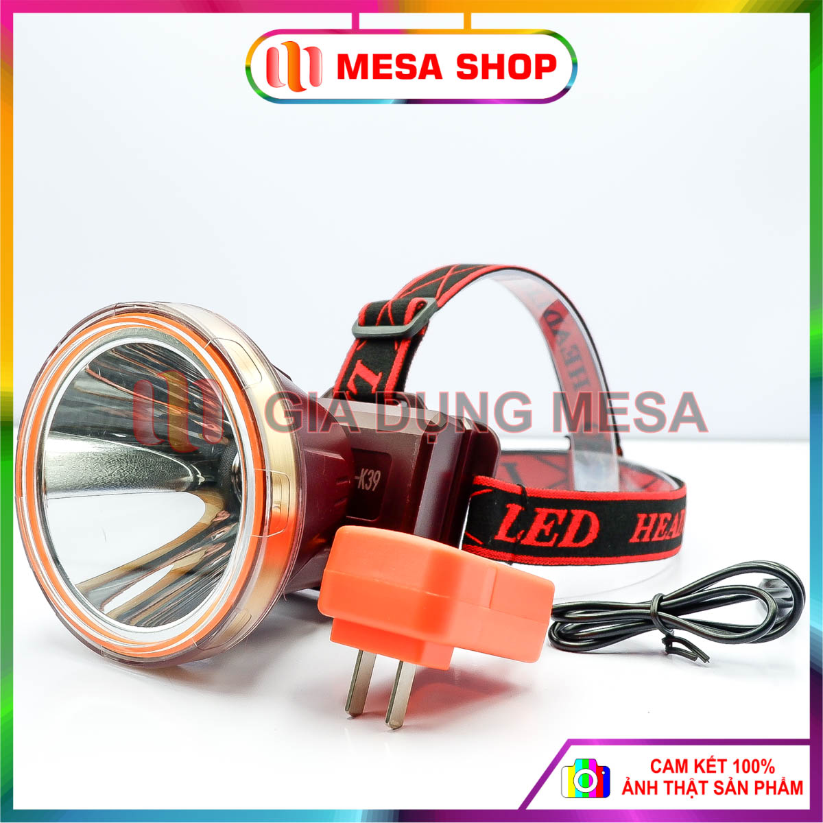 Đèn pin đội đầu k39 chống nước chuyên dùng cho thợ lặn pin 6 đến 12h