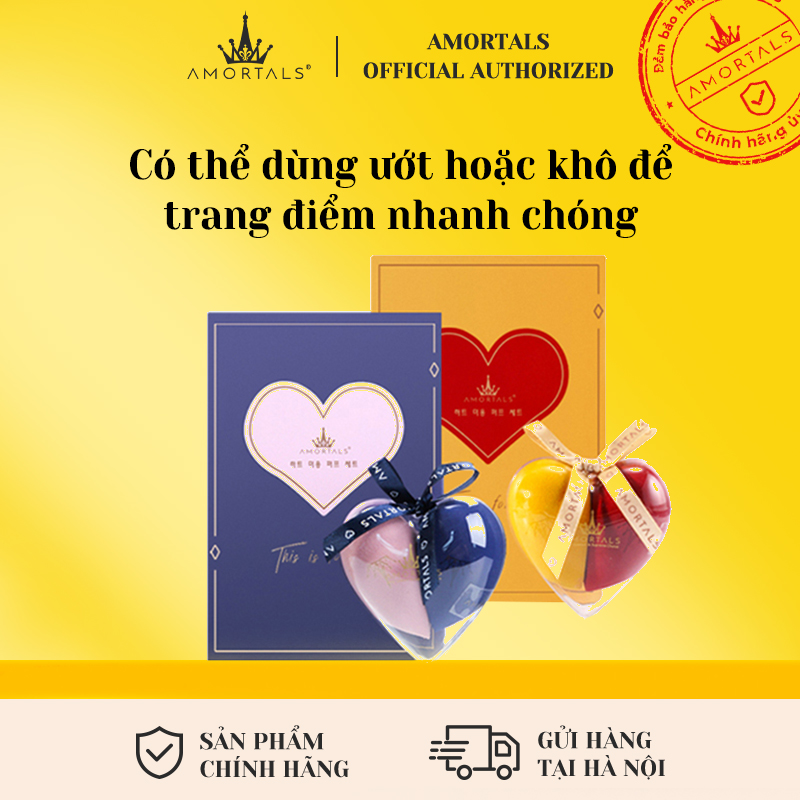 Mút trứng làm đẹp Amortals mềm không bột trang điểm miếng bọt biển trang điểm miếng bọt biển trang điểm dụng cụ trang điểm giao hàng nhanh tận nơi