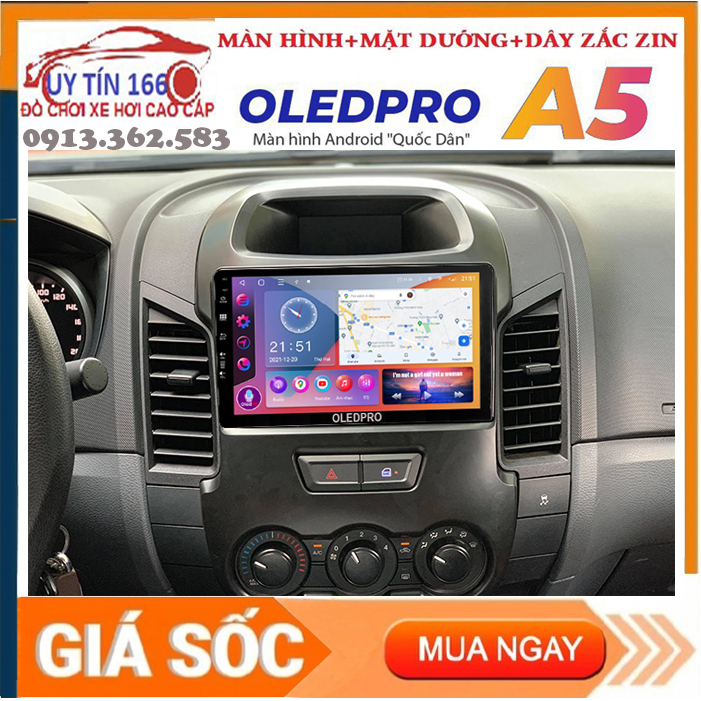 [Hỗ Trợ Lắp Đặt] Màn hình lắp sim OLEDPRO A3 cho xe FORD ranger 2011-2016 với android 10.0 RAM 2G ROM 32G IPS chống chói cường lực 2.5Dxem bóng đáthời sựtrực tiếpxem bản đồ VIETMAP SHOP UY TÍN 166!