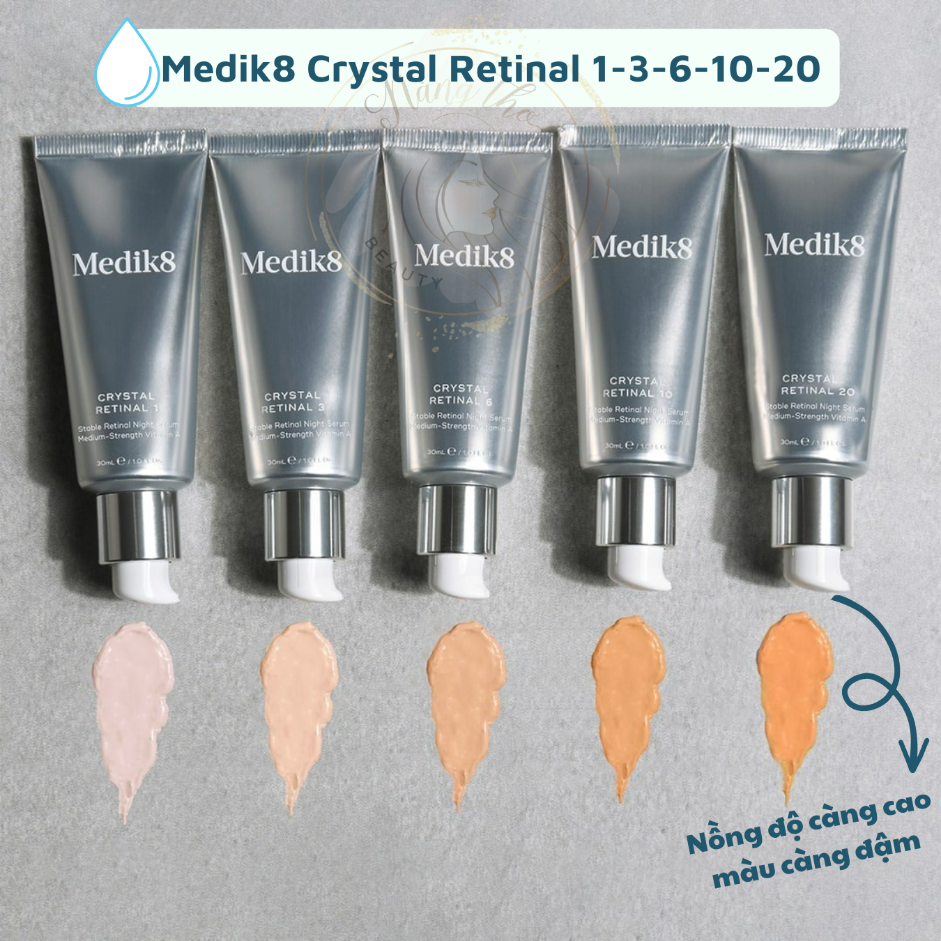 Kem dưỡng chống lão hóa và căng bóng da medik8 crystal retinal 3 / retinal 6 /retinal 10 giúp thay thế retinol dễ kích ứng