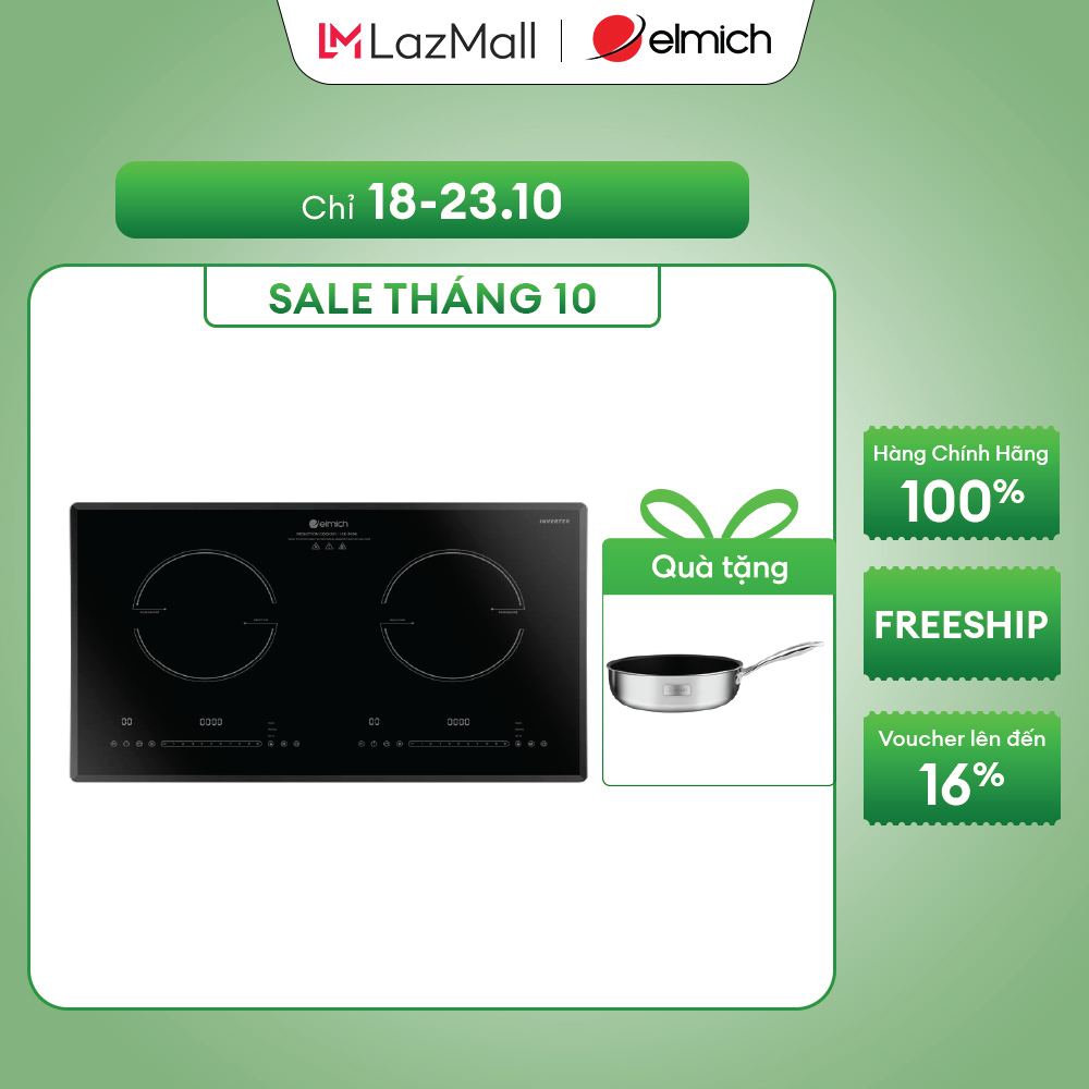 (Sale giữ chuỗi- Chỉ 01-10.11)Bếp từ đôi Elmich inverter ICE-3496
