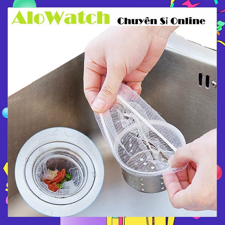 Combo 30 túi lưới lọc rác cho bồn rửa chén alowatch