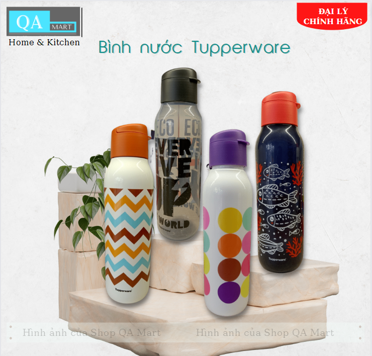 Bình nước Eco Bottle Fancy 750ml chính hãng Tupperware