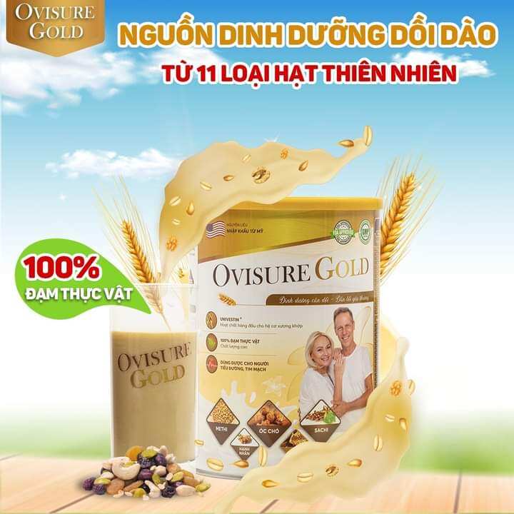 Sữa hạt xương khớp ovisure gold 650g hàng chính hãng