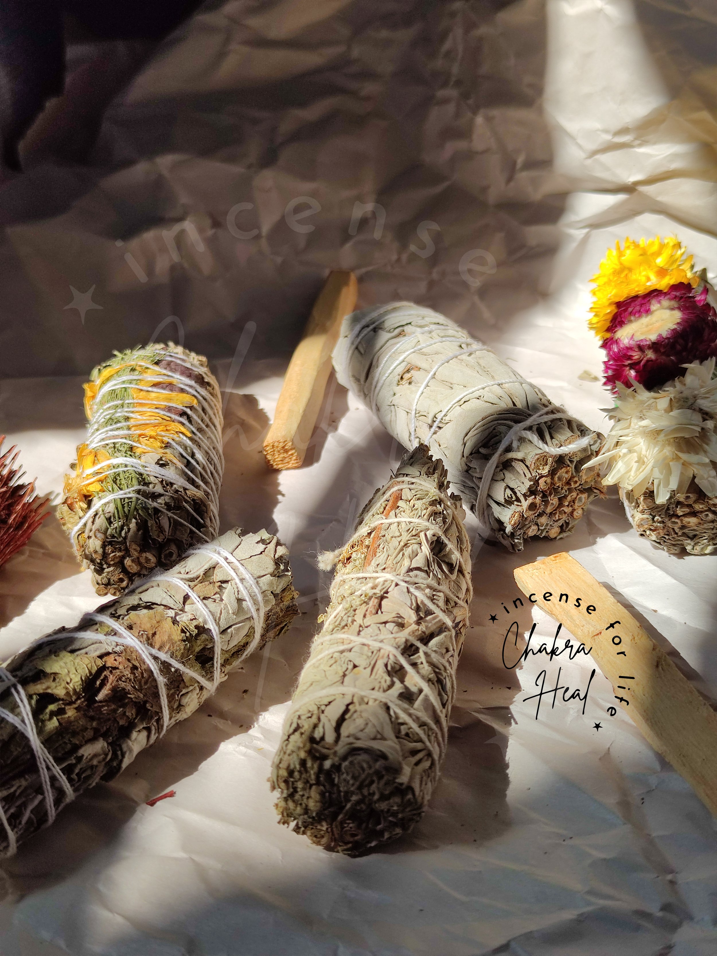 Combo Xô Thơm Sage và Gỗ Palo Santo Thanh Lọc Nhà Cửa, Thanh Tẩy Tinh Thần và Cân Bằng Năng Lượng l Chakra Heal Incense