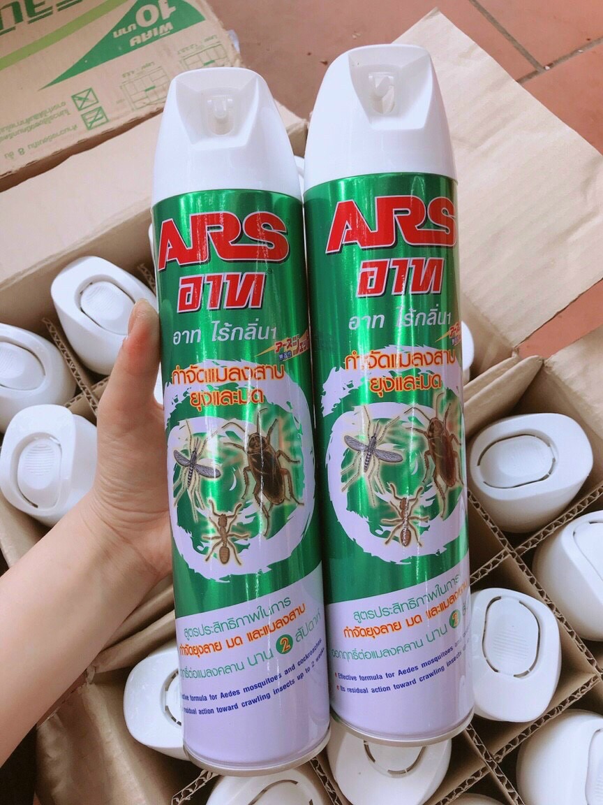 Bình Xịt muỗi côn trùng gián kiến ARS Thái Lan 600ml chính hãng giá tốt tại shop Ngọc Tuệ