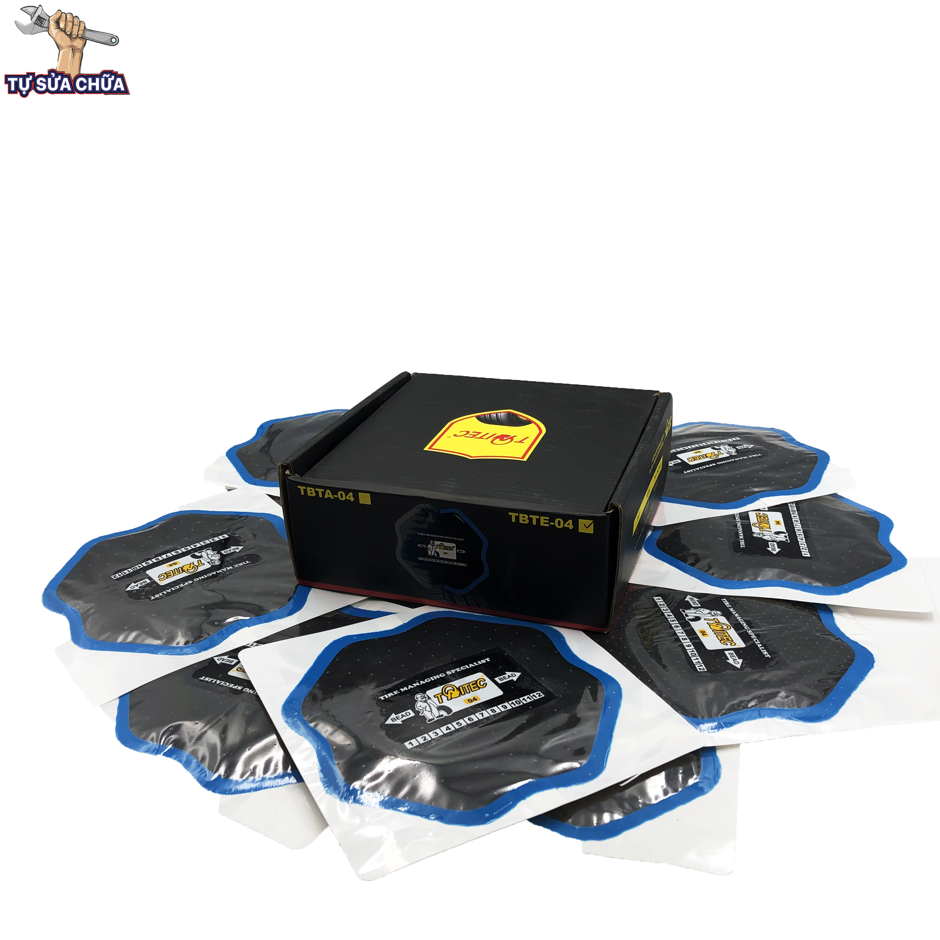 Miếng vá lốp mành chéo đường kính 130mm Taitec TBTE-04 (hộp 10 miếng vá)