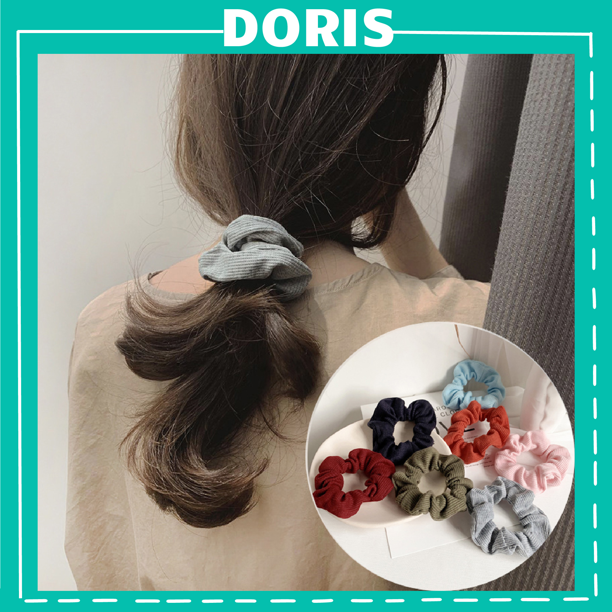 Dây cột tóc thun scrunchies nhiều màu xinh xắn - DORIS HOUSE