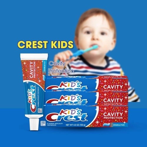 Kem đánh răng Crest Kid s Cavity Protection Sparkle Fun của Mỹ mỗi tupe