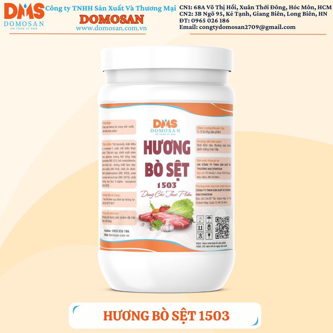 Hương Bò Sệt- nguyên liệu cho giò bò,bò viên thơm ngon