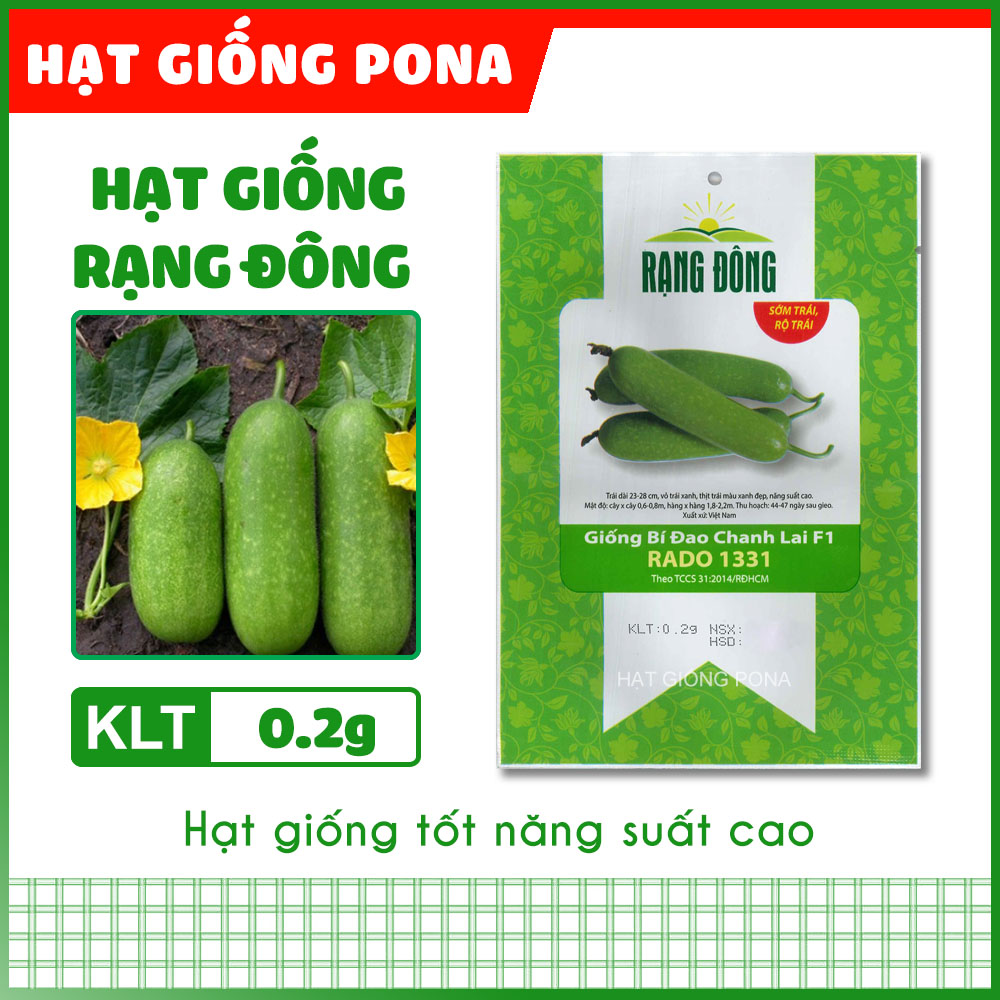 Hạt giống bí đao chanh lai f1 rado 1331 - hạt giống rạng đông