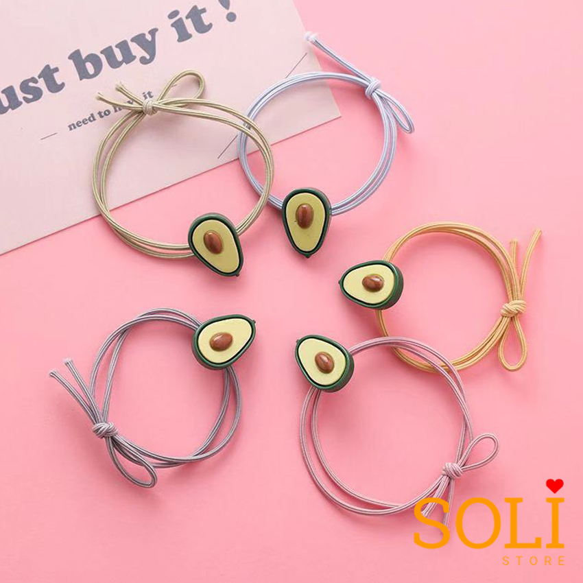 Dây buộc tóc trái bơ soli ct13
