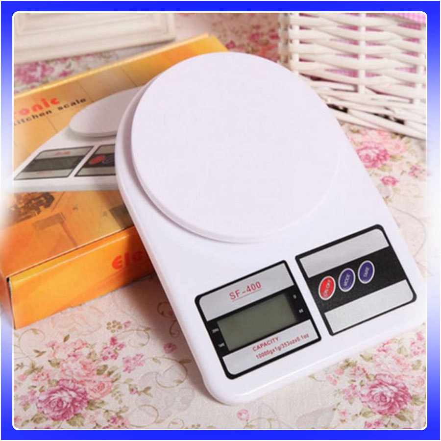 Cân tiểu ly điện tử nhà bếp mini làm bánh SF 400 tặng kèm pin loại 3kg 5kg 7kg
